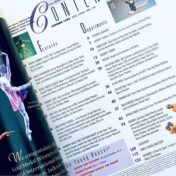 Dance Magazine October 1998 Collectible - Picture 2 of 3
